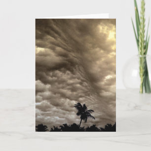 Carte "Le vent du changement" Nuages de tempête et palmi