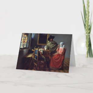 Carte Le verre de vin, janv. Vermeer