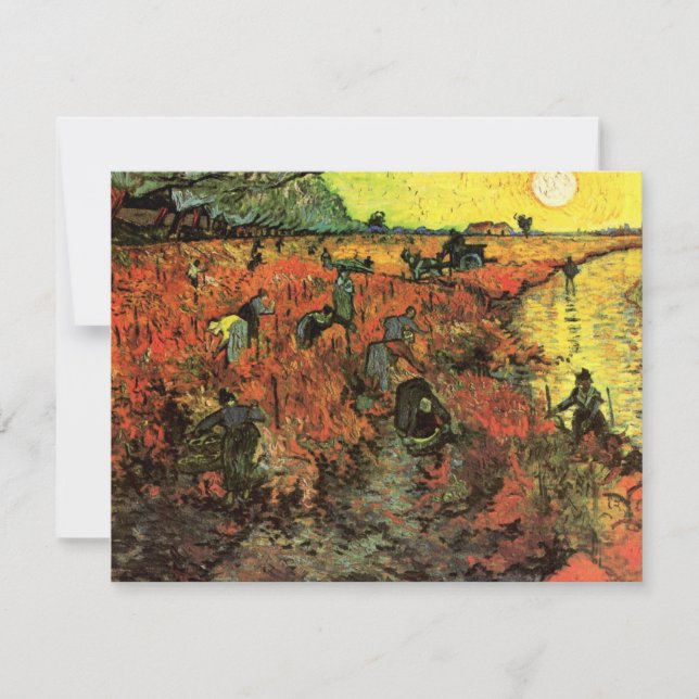 Carte Le vignoble rouge par Vincent van Gogh (Devant)