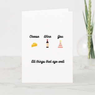 Carte Le vin au fromage et vous Toutes les choses qui on