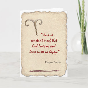 Carte Le vin est preuve