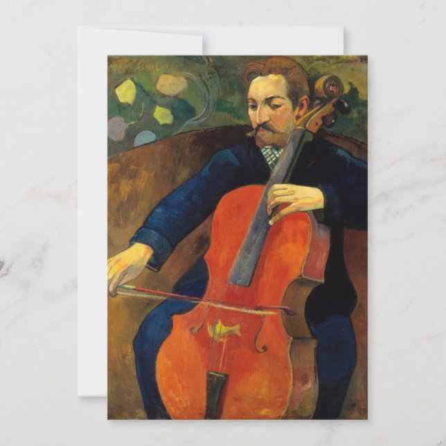 Carte Le violoncelliste Schneklud | Paul Gauguin (Devant)