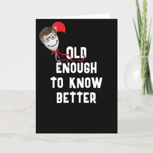 Carte Le visage de l'homme à ballon avec l'âge