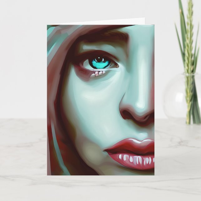 Carte Le visage des femmes | Art généré par IA (Devant)