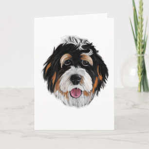 Carte Le visage du chien de Bernedoodle
