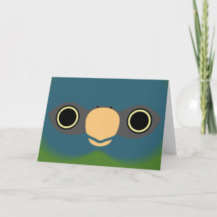 Carte Le visage d'une macaw à tête bleue