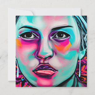 Carte Le visage et la larme des femmes peintes   Art Tur