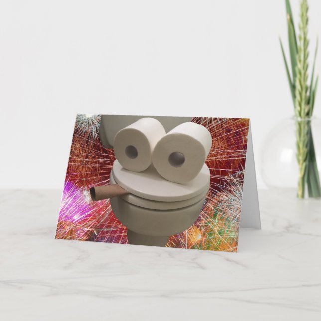 Carte Le visage souriant des toilettes (Devant)