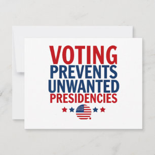 Carte Le vote empêche les présidences indésirables homme