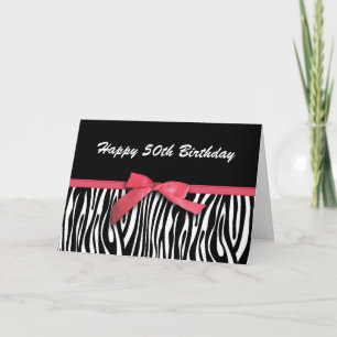 Carte Le zèbre barre le joyeux cinquantième anniversaire