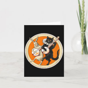 Carte Le zine The Black Cat Halloween Cat Rabbit et Banj