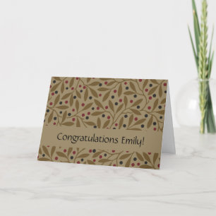 Carte Leaf Berry Classique Colorful Art Motif