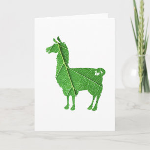 Carte Leaf Llama Greeting Card