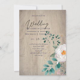 Carte LeahG Rustic Roses été Floral Mariage