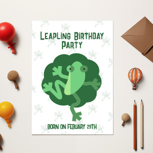 Carte Leap Anniversaire 29 Février Leaper Grenouille Mod