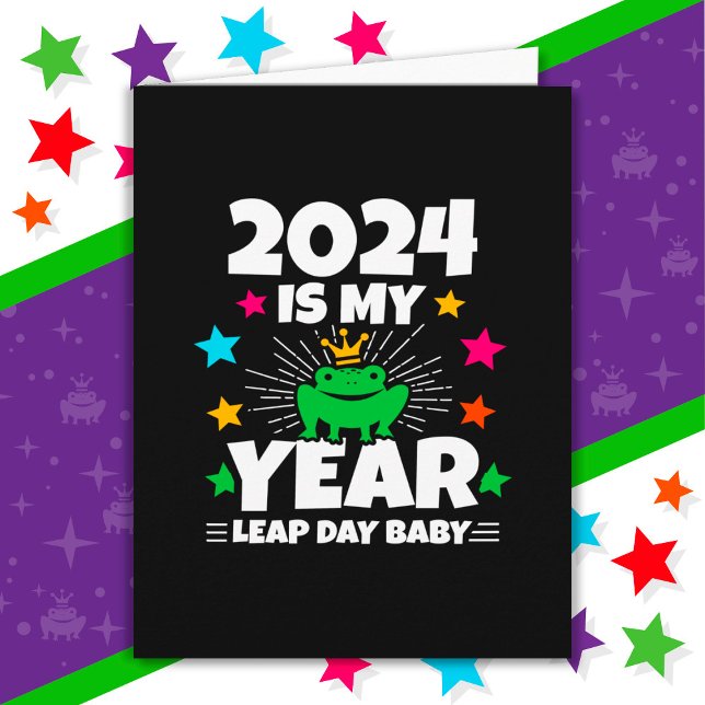 Carte Leap Day Leapling 2024 Est Mon Année Février 29 An (Créateur téléchargé)