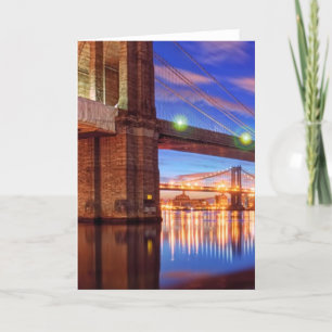 Carte L'East River, pont de Brooklyn, Manhattan
