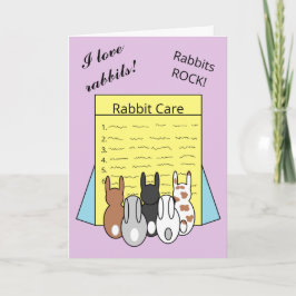 Carte Lecture de lapins à propos de soins de lapin : Lav