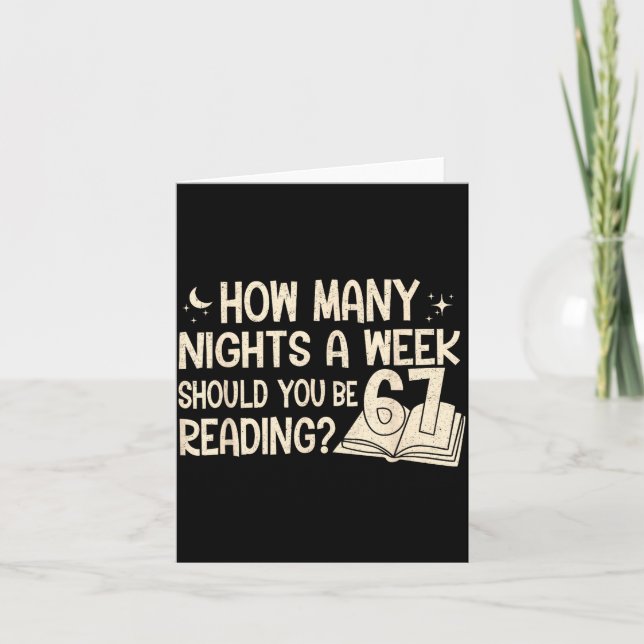 Carte Lecture drôle 67 Six Sept Mème Livre Englieacher L (Devant)