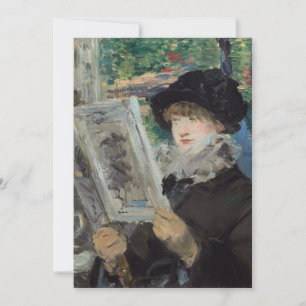 Carte Lecture   Édouard Manet