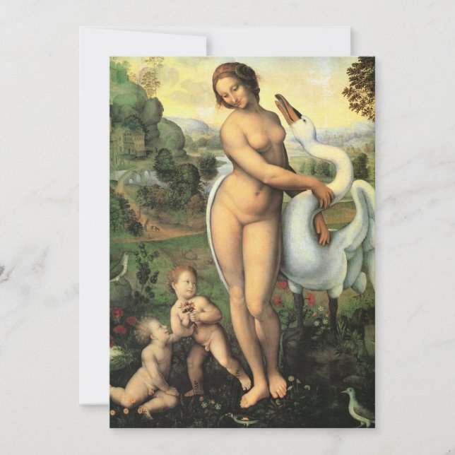 Carte Léda de Léonard de Vinci et le Cygne (Devant)