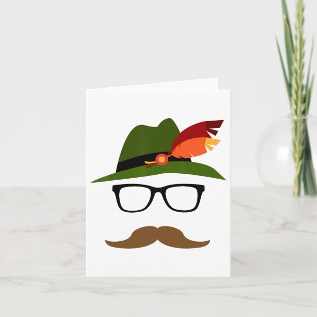 Carte Lederhosen Allemand Visage Gles Halloween Costume (Devant)