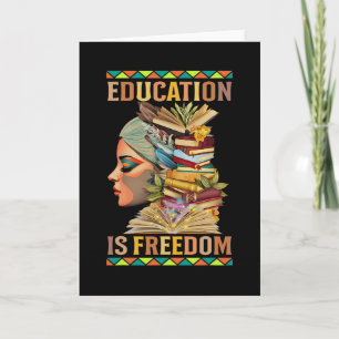 Carte L'éducation est la liberté Afro-Américain Histoire