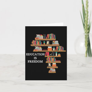 Carte L'éducation est la liberté Histoire noire afro-amé