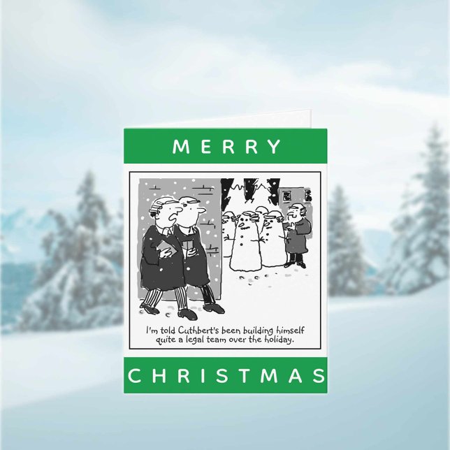 Carte Légal Avocats Et Snowmen Caricature Noël (Créateur téléchargé)