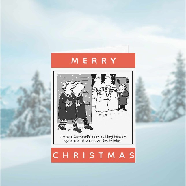 Carte Légal Avocats Et Snowmen Caricature Noël (Créateur téléchargé)