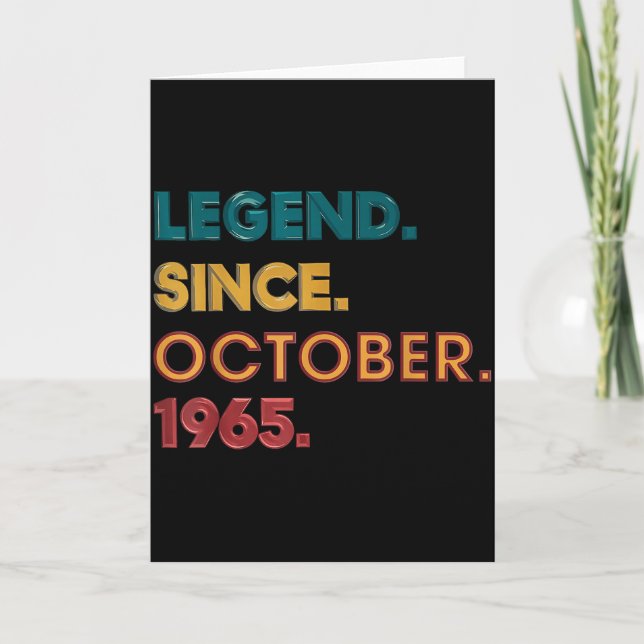 Carte Legend 1965 60th Birthday For Men Women 60 Year Ol (Devant)