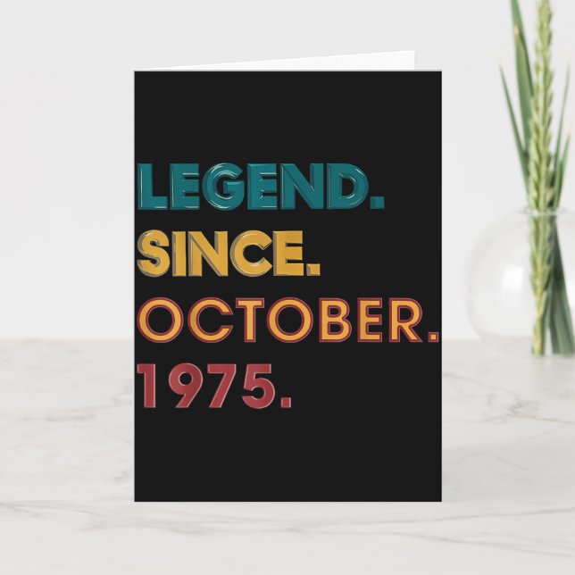 Carte Legend 1975 50th Birthday For Men Women 50 Year Ol (Devant)