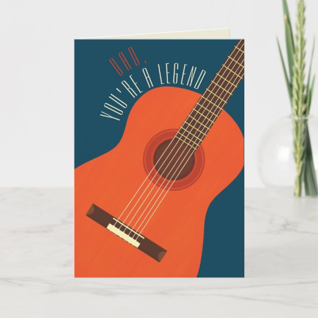 Carte légendaire Papa Guitar Anniversaire (Devant)