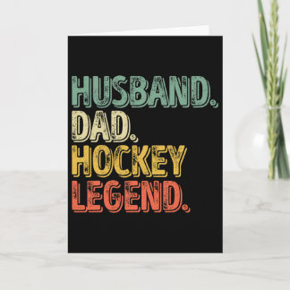 Carte Légende de hockey de papa Husnd drôle Cadeau de la