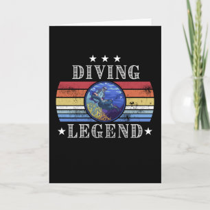 Carte Légende de plongée cadeau Vintage pour Sea Diver