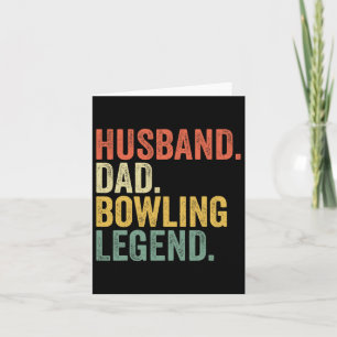 Carte Légende de quilles Husbynd Papa Fête des Pères Bow