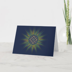 Carte légère de solstice d'hiver de mandala de