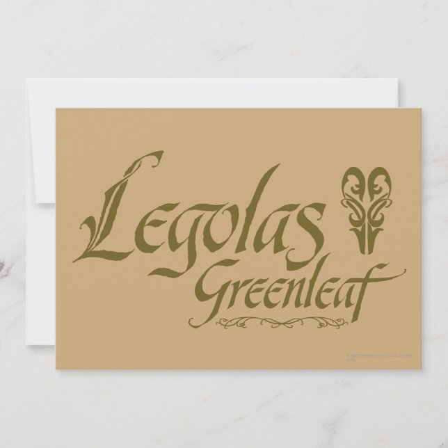 Carte LEGOLAS GREENLEAF™ Nom (Devant)
