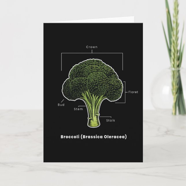 Carte Légumes végétaux de Brocoli Vegan (Devant)