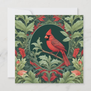 Carte L'Élégant Cardinal du Nord William Morris Inspiré