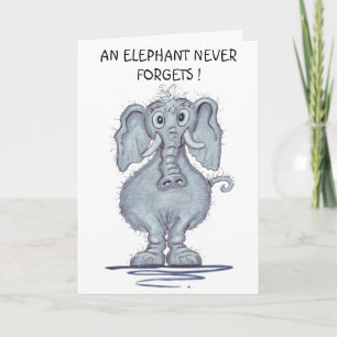 Carte L'éléphant n'oublie jamais