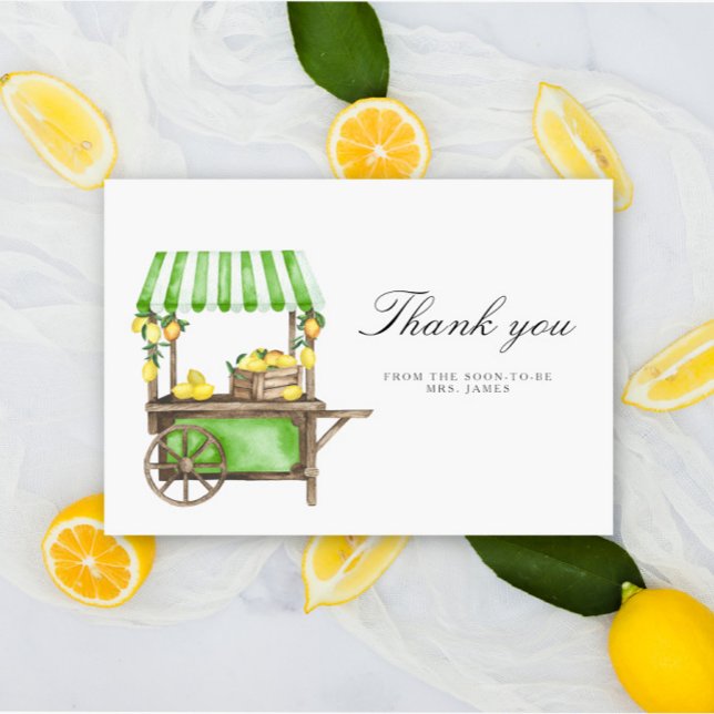 Carte Lemon Citrus - bridal shower thank you card (Créateur téléchargé)