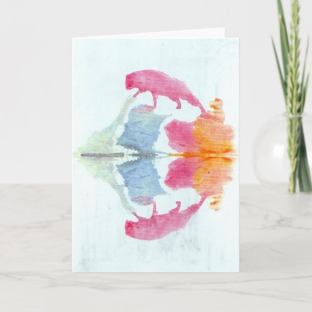 Carte L'encre d'essai de Rorschach éponge l'animal du (Devant)