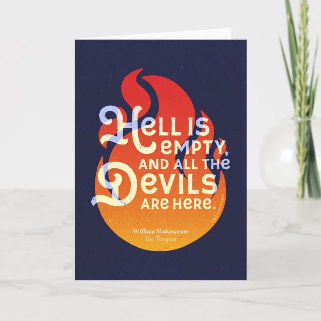 Carte L'enfer de William Shakespeare est vide (Devant)