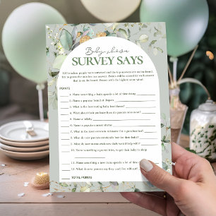 Carte L'Enquête Botanique Sur Les Baby showers D'Eucalyp