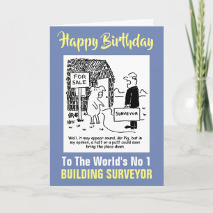 Carte L'enquêteur du bâtiment regarde la maison de M. Pi