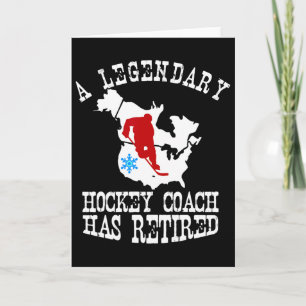 Carte L'entraîneur de hockey légendaire a pris sa retrai