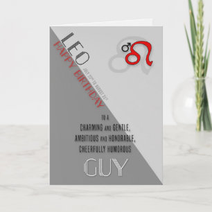 Carte Leo Anniversaire pour Lui 23 juillet au 21 août