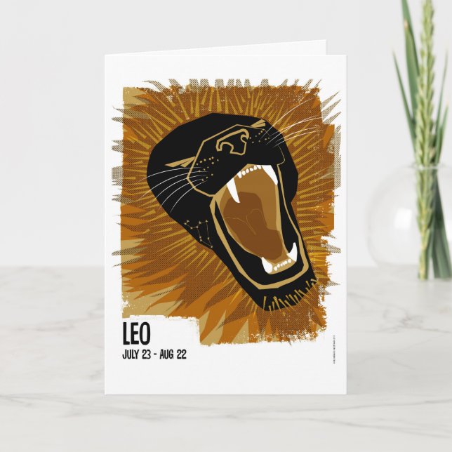 Carte Leo le lion Zodiac (Devant)