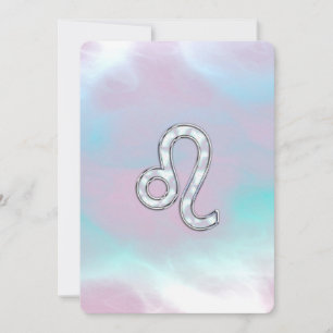 Carte Leo Zodiac Connexion Pastels Style Nacre Imprimer
